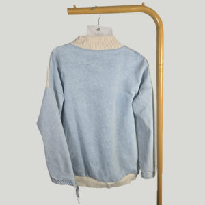 Denim & Ecru Cardigan