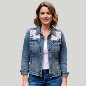 Luxe Denim Jasje met Kant